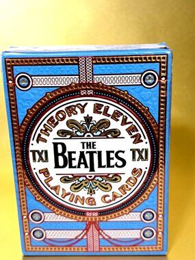 RARE THE BEATLES BLUE ON PLAYING CARDS